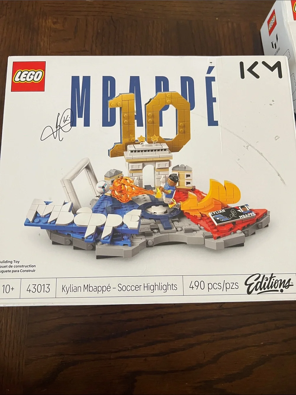 Lego Soccer Highlights Display - Blue, Red, Gold  Kylian Mbappe New